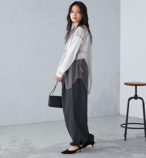 SHIPS for women「〈手洗い可能〉チュール ビッグ シャツ ◇」|シャツ・ブラウス|