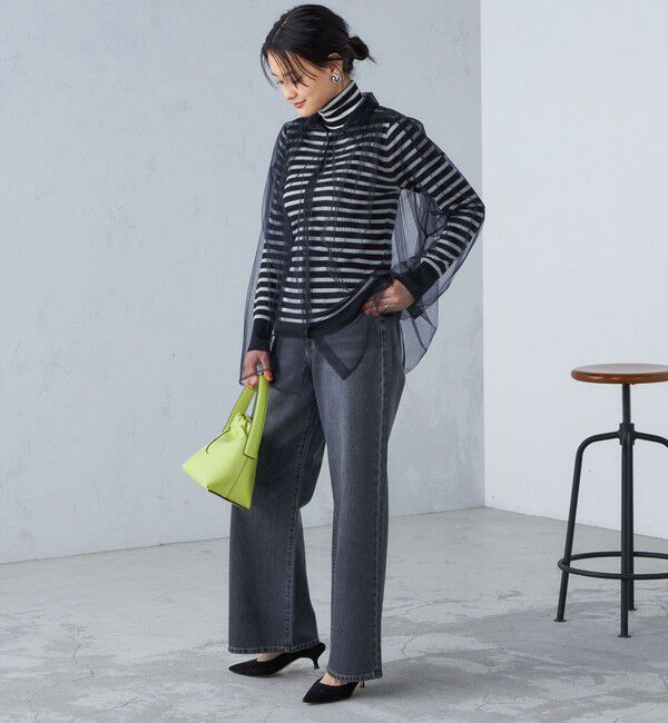 SHIPS for women「〈手洗い可能〉チュール ビッグ シャツ ◇」|シャツ・ブラウス|