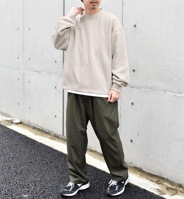 SHIPS any「SHIPS any: 〈洗濯機可能〉フェイクスエード (ポリエステル) / レイヤード クルーネック プルオーバー◇」|スウェット・ジャージ|