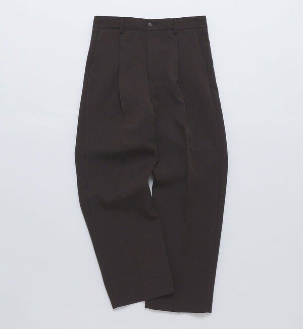 SHIPS「SHIPS: Reflax(R) ダブルクロス ワンタック ワイド パンツ」|チノ|