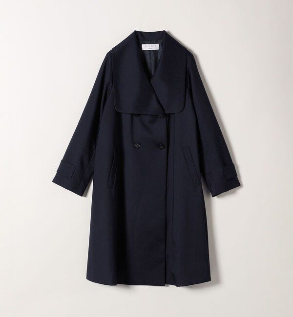 SHIPS any「SHIPS any: ドライツイル ショールカラー Aライン コート［NAVY BLUE］」|その他|