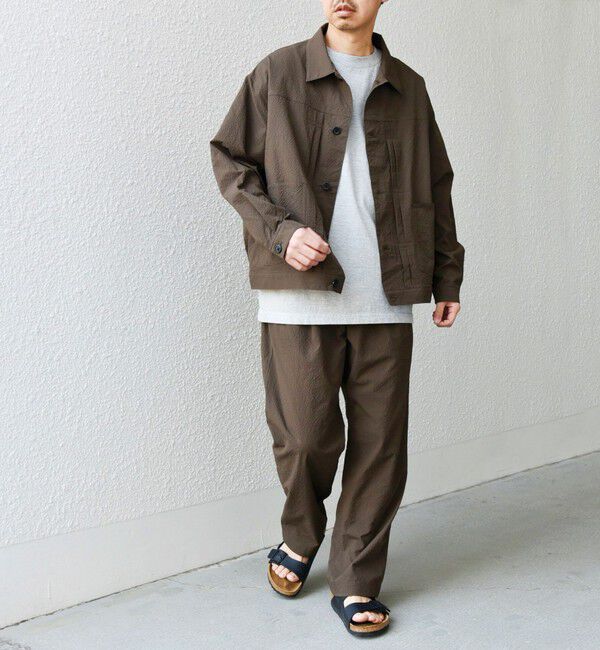 SHIPS any「SHIPS any: 〈撥水・軽量〉SOLOTEX(R) シアサッカー セミワイド イージーパンツ◆」|チノ|