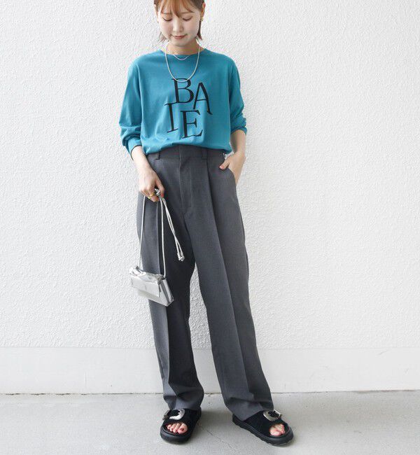 SHIPS for women「ローズ ペトール ロング スリーブ プリント TEE」|Tシャツ・カットソー|