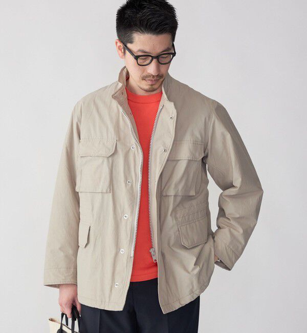 SHIPS「SHIPS: ライト ナイロン 中綿 M-65 ミリタリー ブルゾン」|ミリタリージャケット|ベージュ