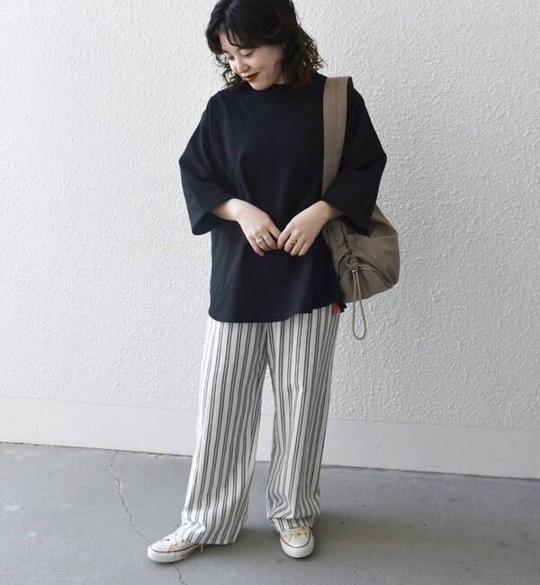 SHIPS any「SHIPS any: COTTON USA ドルマン サイド ポケット Tシャツ 24SS◇」|Tシャツ・カットソー|