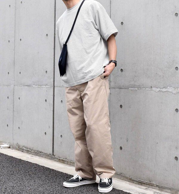 SHIPS any「SHIPS any: マイクロボーダー ミニ裏毛 ライト スウェット ライク Tシャツ◇」|Tシャツ・カットソー|