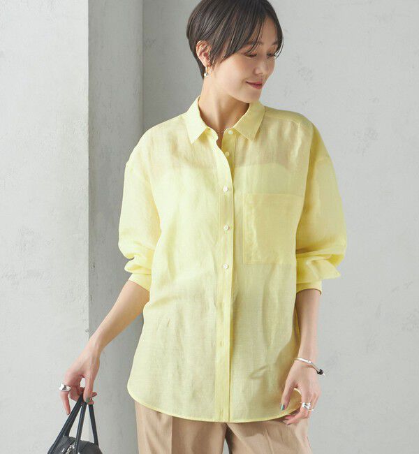 SHIPS for women「〈手洗い可能〉IMPERIAL LINEN オーバー シャツ」|シャツ・ブラウス|