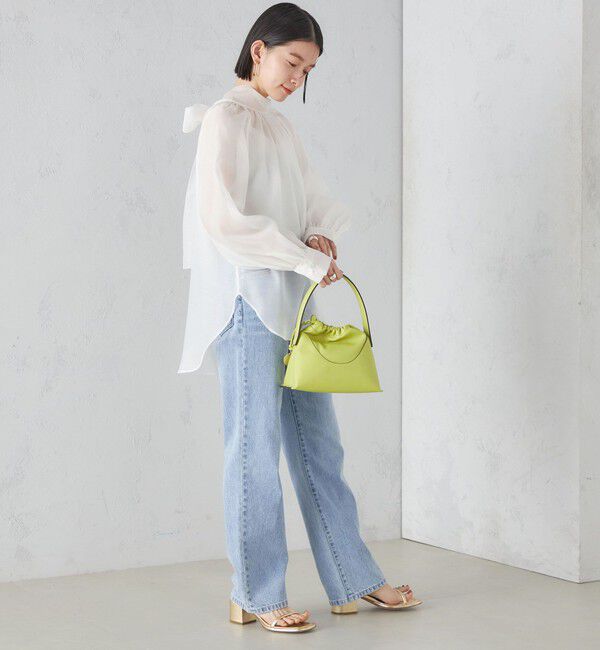 SHIPS for women「〈手洗い可能〉オーガンジー リボン ブラウス」|シャツ・ブラウス|