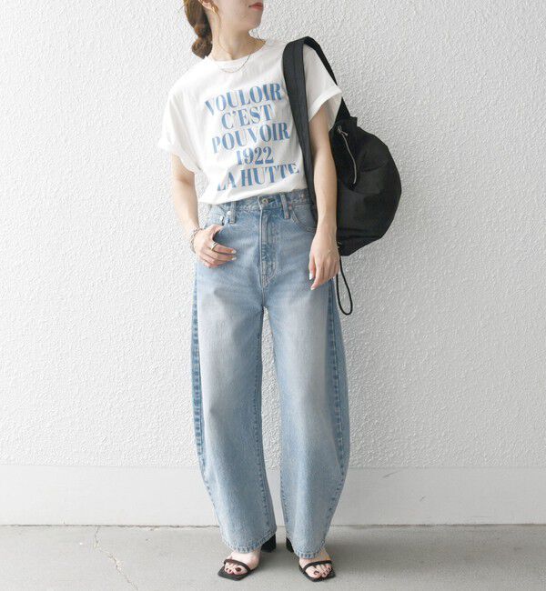 SHIPS any「La Hutte:〈洗濯機可能〉デザイン ロゴ  プリント TEE」|Tシャツ・カットソー|