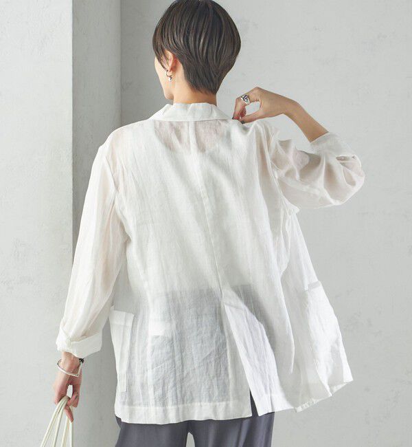 SHIPS for women「〈手洗い可能〉ラミー シアー ジャケット」|テーラードジャケット|