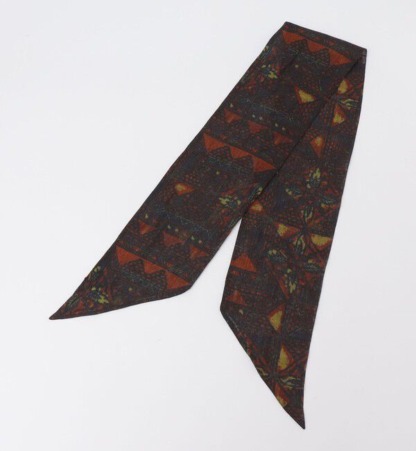 SHIPS「CANEPA: バティック プリント スカーフ」|バンダナ・スカーフ|ブラック