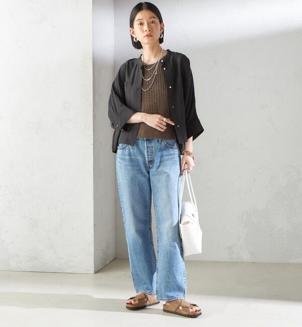 SHIPS for women「〈手洗い可能〉シルク混 シアー 羽織 シャツ」|シャツ・ブラウス|