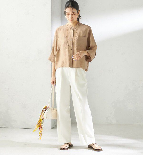 SHIPS for women「〈手洗い可能〉シルク混 シアー 羽織 シャツ」|シャツ・ブラウス|