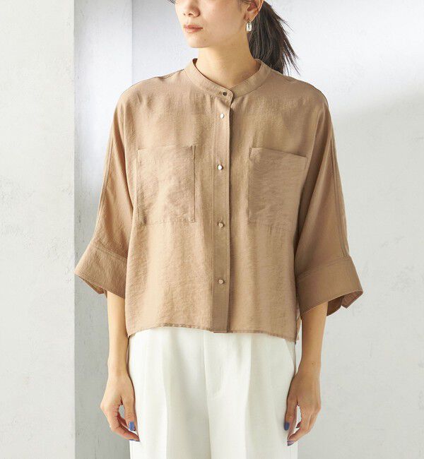 SHIPS for women「〈手洗い可能〉シルク混 シアー 羽織 シャツ」|シャツ・ブラウス|