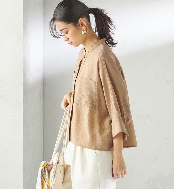SHIPS for women「〈手洗い可能〉シルク混 シアー 羽織 シャツ」|シャツ・ブラウス|