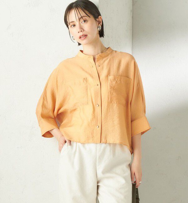 SHIPS for women「〈手洗い可能〉シルク混 シアー 羽織 シャツ」|シャツ・ブラウス|