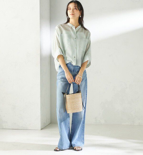 SHIPS for women「〈手洗い可能〉シルク混 シアー 羽織 シャツ」|シャツ・ブラウス|