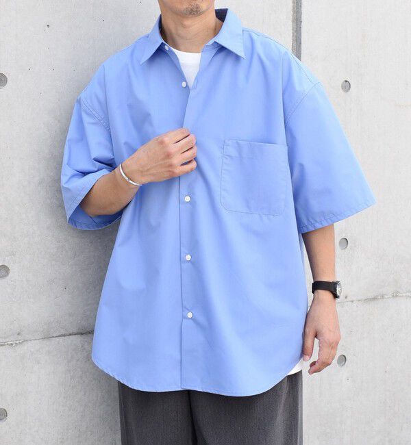 SHIPS any「SHIPS any: オーバーサイズ カラーパレット ハーフスリーブ シャツ◇」|シャツ・ブラウス|ライトブルー