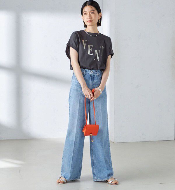 SHIPS for women「ローズペトール 半袖 プリント TEE」|Tシャツ・カットソー|