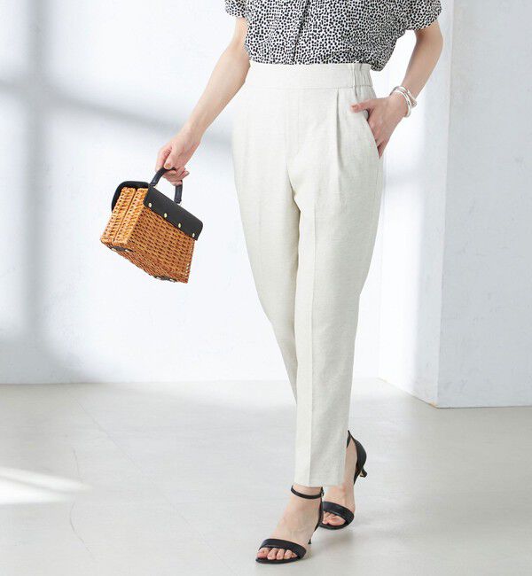 SHIPS for women「〈手洗い可能／UVカット〉ドライ オックス テーパード パンツ」|その他|ナチュラル