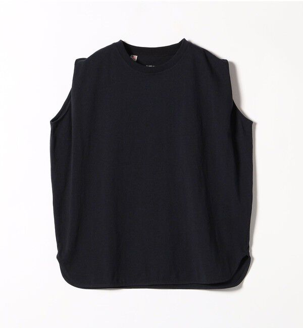 SHIPS any「《一部追加予約》SHIPS any:〈抗菌防臭/洗濯機可能〉USAコットン ラウンドヘム ノースリーブ TEE」|Tシャツ・カットソー|