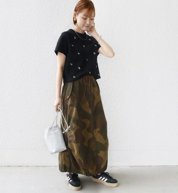 SHIPS for women「【WEB限定】〈手洗い可能〉ハイツイスト コットン ビジュー カノコ ニット」|プルオーバー|