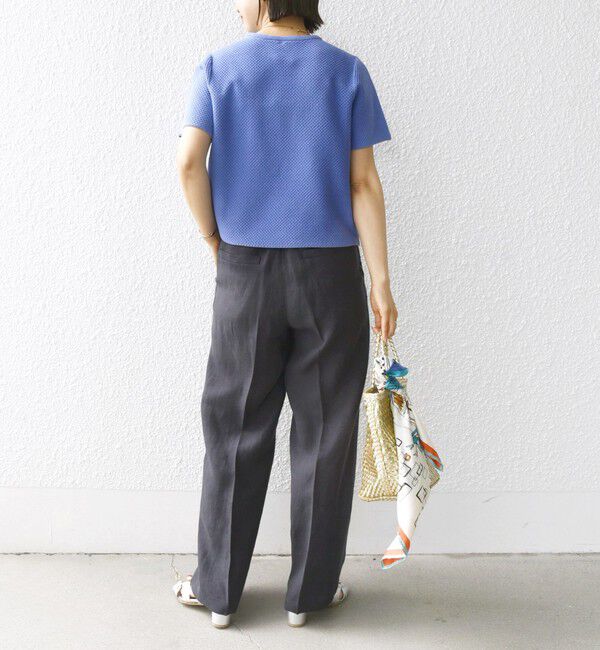 SHIPS for women「【WEB限定】〈手洗い可能〉ハイツイスト コットン ビジュー カノコ ニット」|プルオーバー|