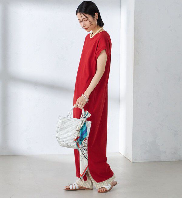 SHIPS for women「〈手洗い可能〉ジャージ スリット ワンピース」|ワンピース|