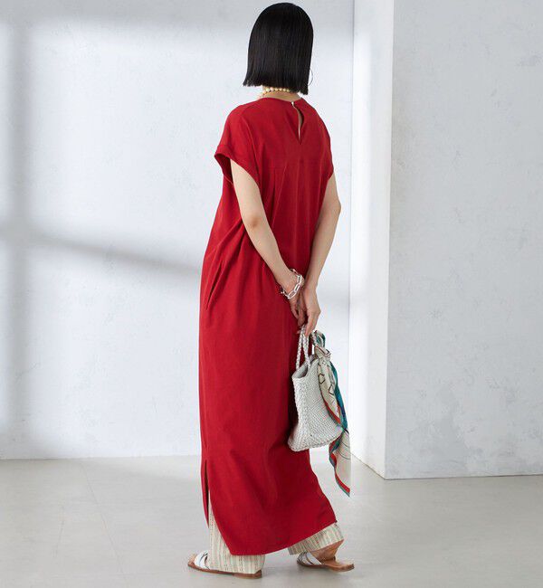 SHIPS for women「〈手洗い可能〉ジャージ スリット ワンピース」|ワンピース|