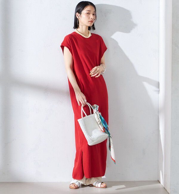 SHIPS for women「〈手洗い可能〉ジャージ スリット ワンピース」|ワンピース|