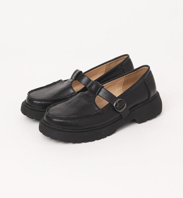 quaranciel「quaranciel: Tストラップ プラットフォーム ローファー」|ローファー|