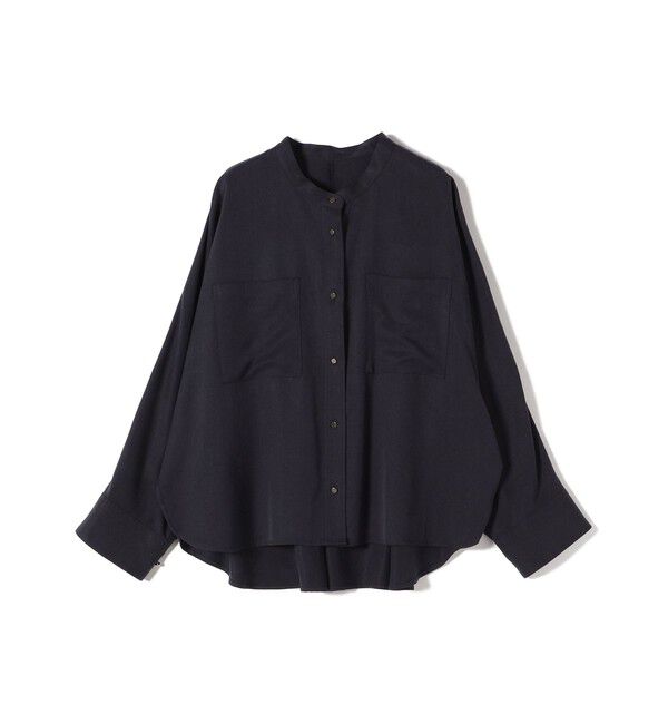 SHIPS for women「〈手洗い可能〉バンドカラー ショート 羽織り シャツ」|シャツ・ブラウス|