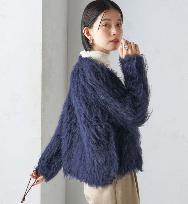 SHIPS for women「〈手洗い可能〉シャギー ファー カーディガン」|カーディガン|