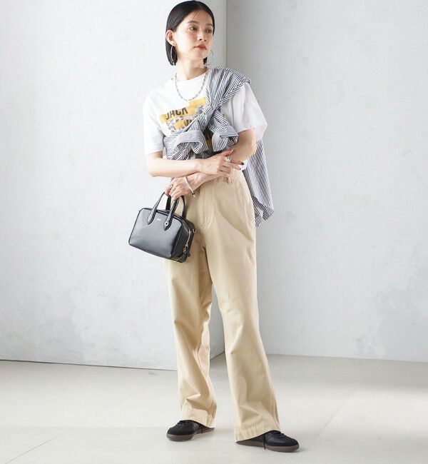 SHIPS for women「【SHIPS別注】Odub:〈洗濯機可能〉ワイド チノ パンツ」|チノ|
