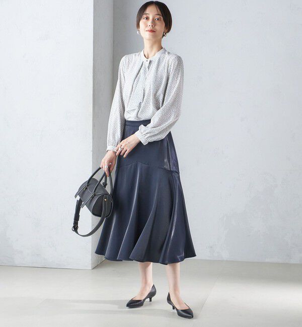 SHIPS for women「シャイニー サテン マーメイド スカート」|スカート|