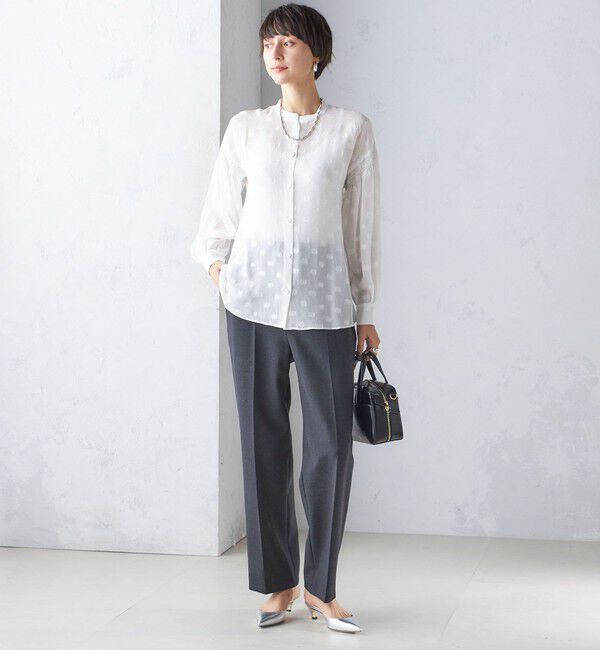 SHIPS for women「フラワー カット ジャカード ブラウス」|シャツ・ブラウス|