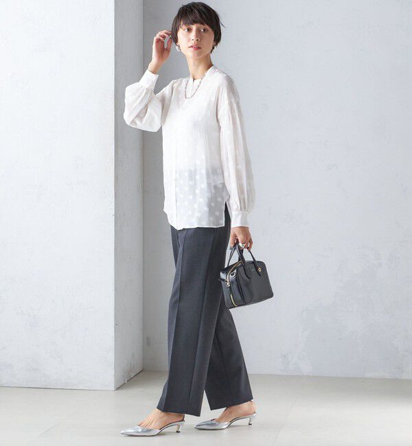 SHIPS for women「フラワー カット ジャカード ブラウス」|シャツ・ブラウス|