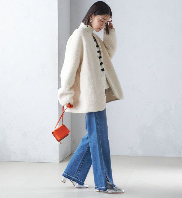 SHIPS for women「〈手洗い可能〉リバーシブル ボア &times; フリース ブルゾン」|ブルゾン・スタジャン|