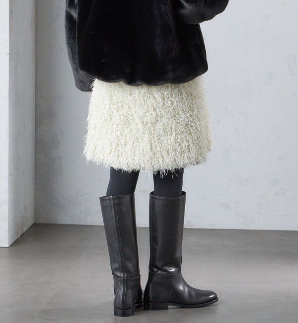 SHIPS for women「〈手洗い可能〉ラメ フリンジ ミニ スカート」|スカート|