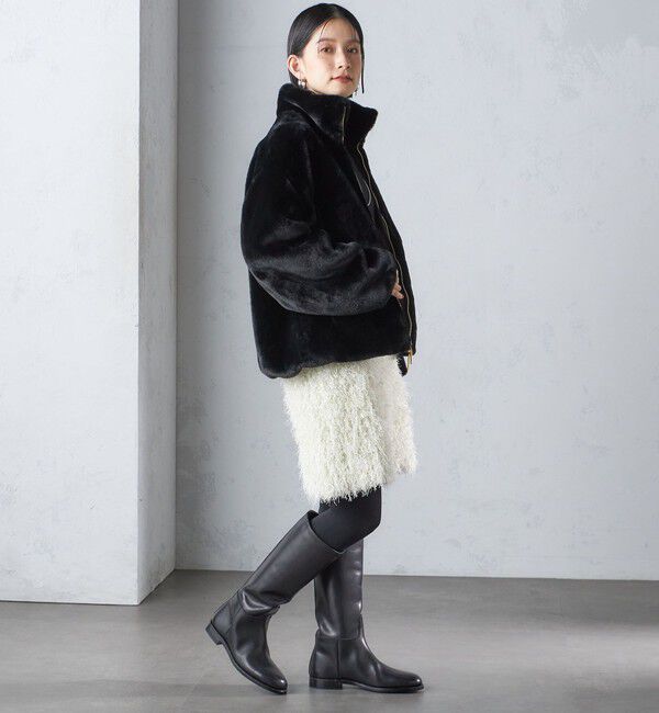 SHIPS for women「〈手洗い可能〉ラメ フリンジ ミニ スカート」|スカート|