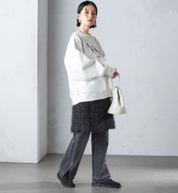 SHIPS for women「〈手洗い可能〉ラメ フリンジ ミニ スカート」|スカート|