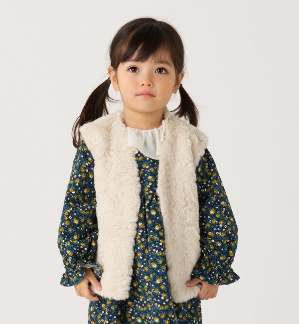 SHIPS Colors 「SHIPS Colors: 90～140cm /〈手洗い可能〉ボア ベスト◇」|ダウンベスト・ベスト|ベージュ