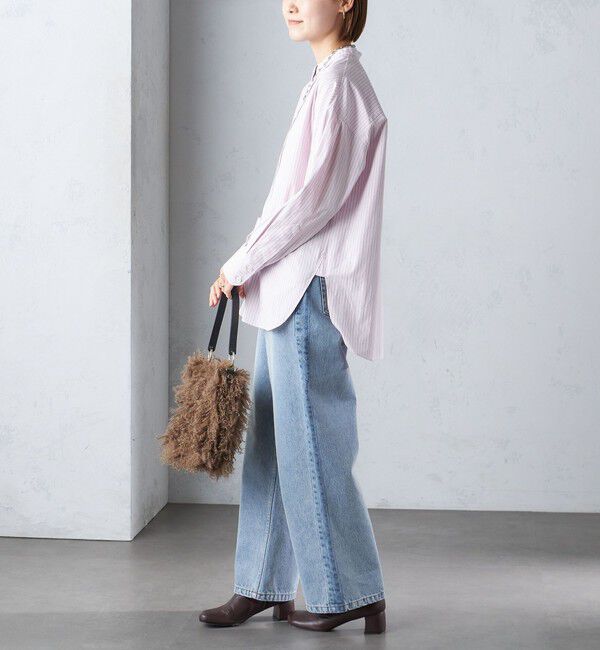 SHIPS for women「〈洗濯機可能〉ピンタック バンド カラー シャツ」|シャツ・ブラウス|