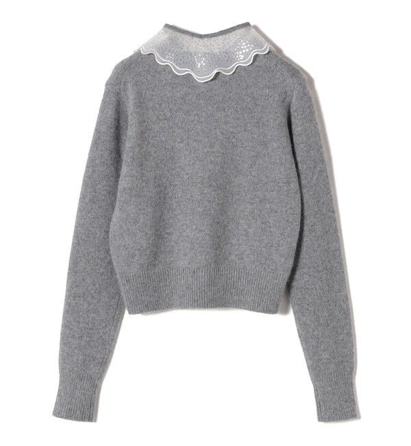 SHIPS for women「【WEB限定】〈手洗い可能〉布帛 襟付き ニット プルオーバー」|ニット・セーター|