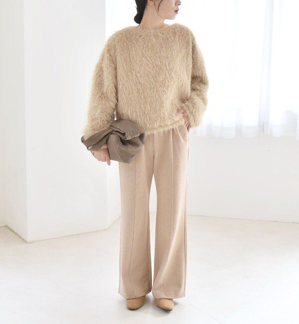 quaranciel「quaranciel:〈手洗い可能〉ウォーム ジャージー セミフレア イージー パンツ」|その他|