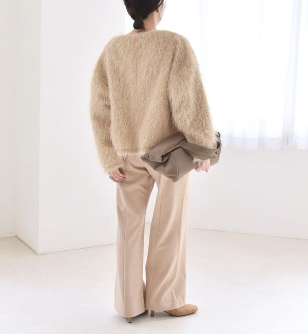 quaranciel「quaranciel:〈手洗い可能〉ウォーム ジャージー セミフレア イージー パンツ」|その他|