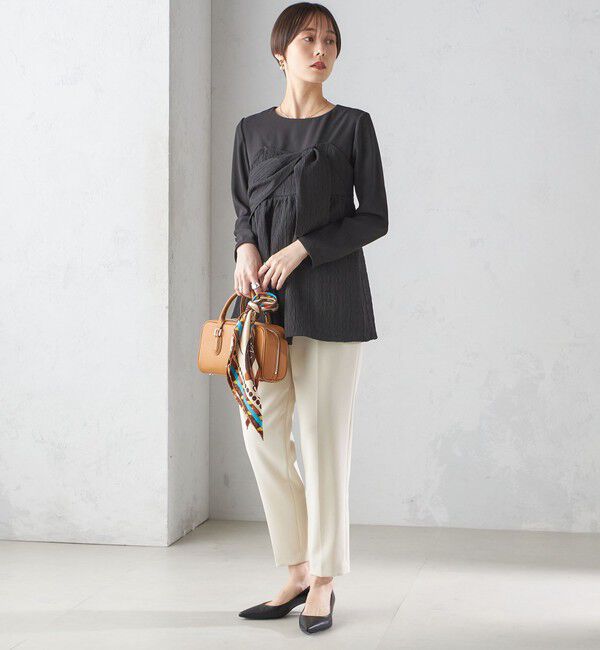 SHIPS for women「〈手洗い可能〉ジャカード ドッキング ビッグ リボン ブラウス」|シャツ・ブラウス|