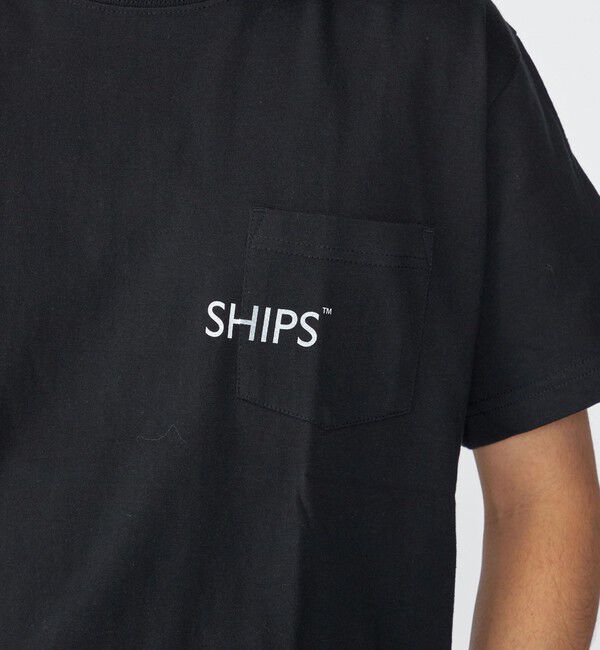 SHIPS「【WEB限定】SHIPS: SHIPSロゴ プリント ポケット Tシャツ」|Tシャツ・カットソー|