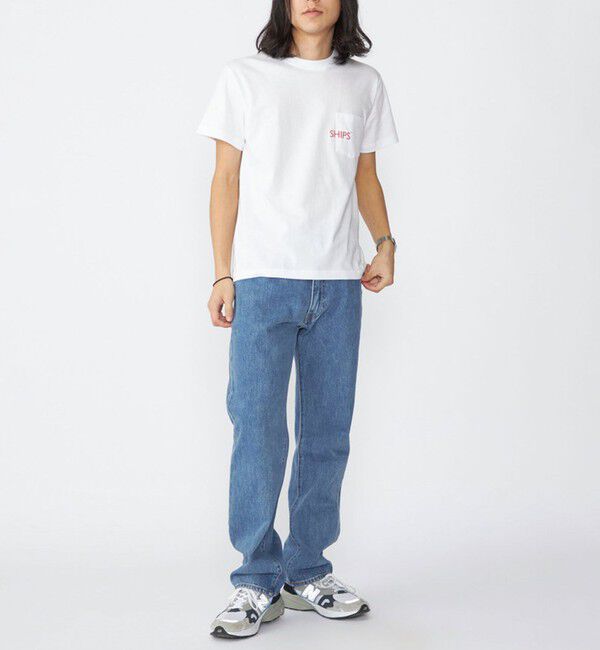 SHIPS「【WEB限定】SHIPS: SHIPSロゴ プリント ポケット Tシャツ」|Tシャツ・カットソー|