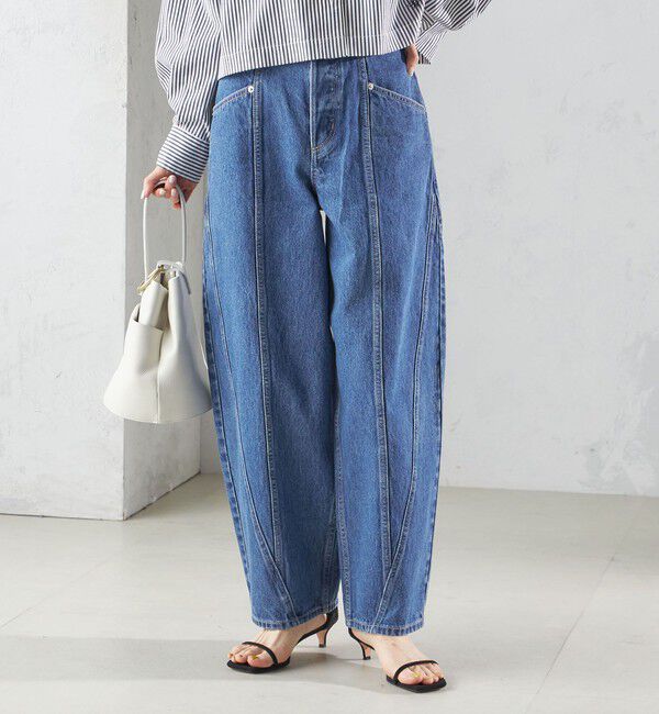 SHIPS for women「パッチワーク カーブ デニム」|デニム|